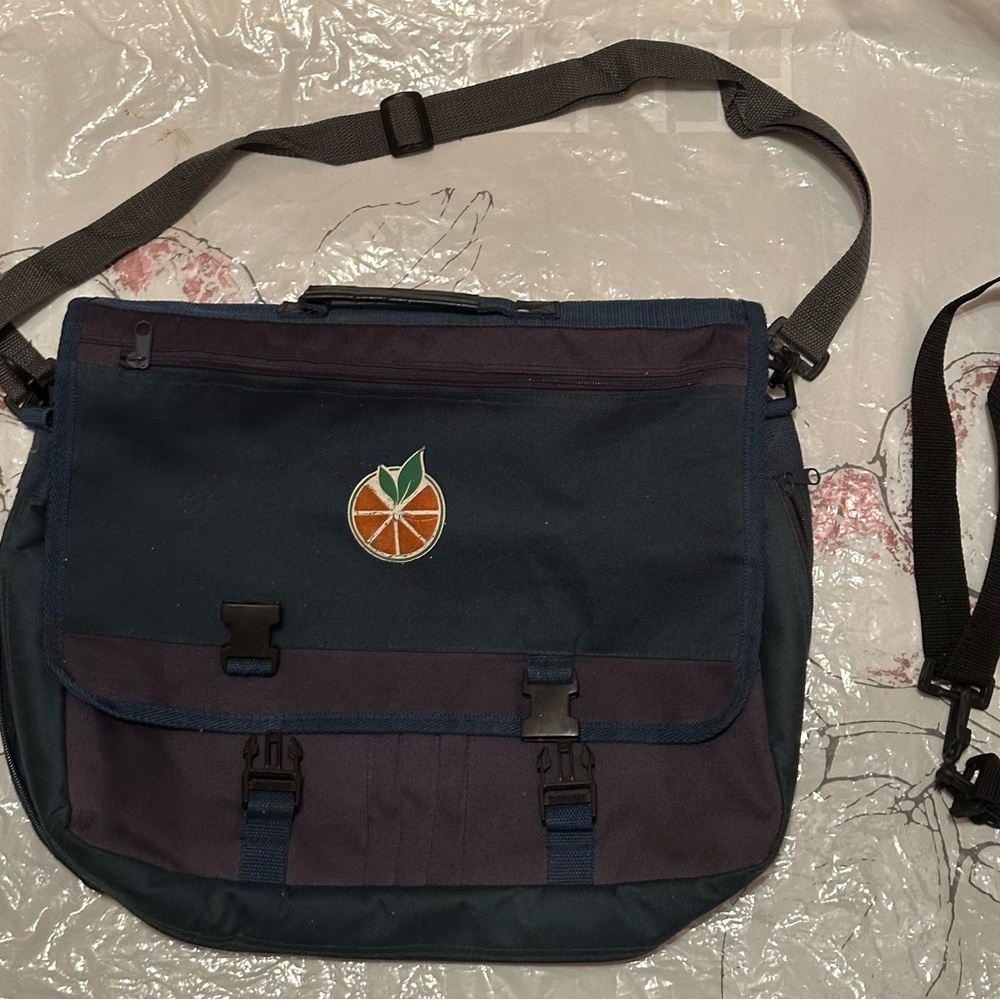 Stylish Navy, purple and Black Men's Messenger Bag